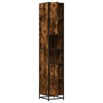 Casa si Gradina - Mobilier - Mobilier baie - Comode baie - Dulap baie stejar fumuriu 35x37,5x188,5 cm lemn prelucrat/metal - Infinity.ro