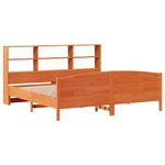 Casa si Gradina - Mobilier - Paturi si accesorii - Paturi - Pat cu biblioteca fara saltea maro 180x200 cm lemn masiv de pin - Infinity.ro