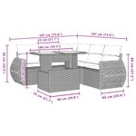 Casa si Gradina - Gradina si terasa - Mobilier exterior - Seturi mobila gradina - Set canapele de gradina cu perne, 6 piese, maro, poliratan - Infinity.ro