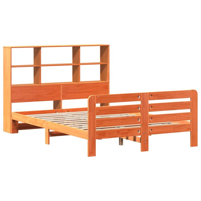 Casa si Gradina - Mobilier - Paturi si accesorii - Paturi - Cadru de pat fara saltea, maro ceruit 140x200 cm lemn masiv pin - Infinity.ro