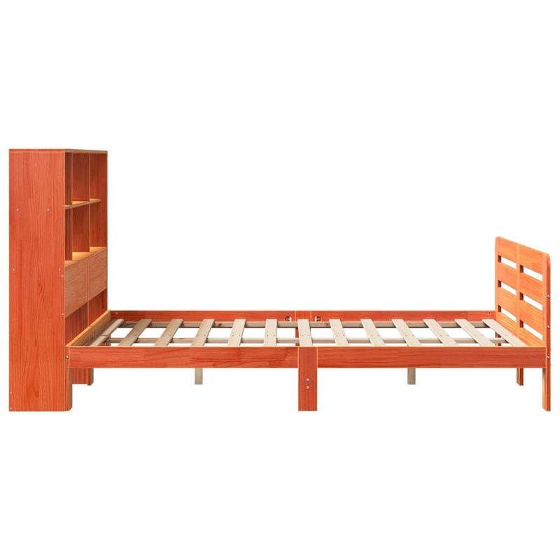 Casa si Gradina - Mobilier - Paturi si accesorii - Paturi - Cadru pat fara saltea, maro ceruit, 140x190 cm, lemn masiv pin - Infinity.ro