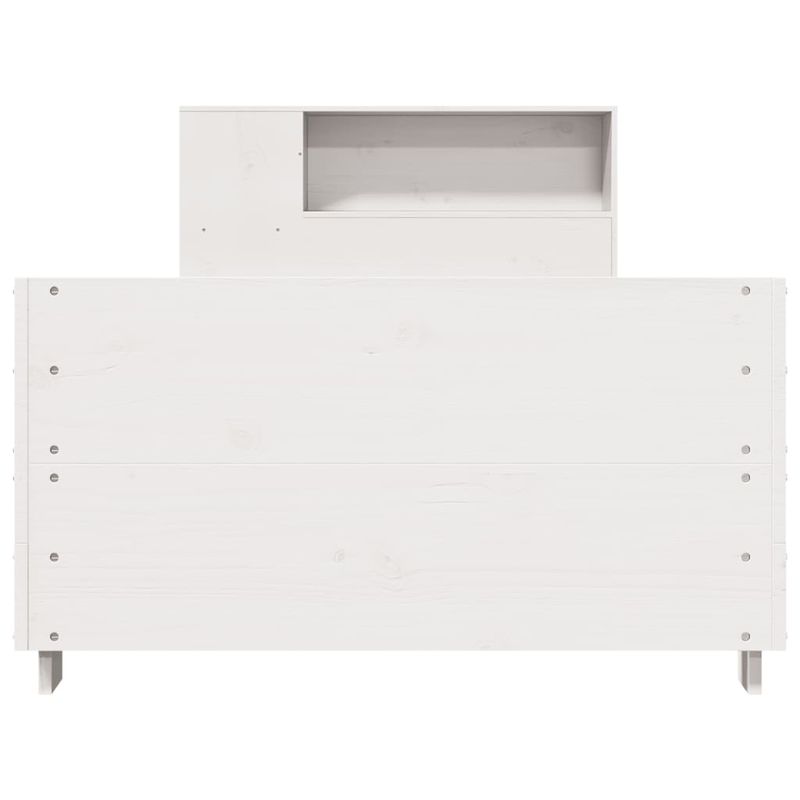 Casa si Gradina - Mobilier - Paturi si accesorii - Paturi - Cadru de pat fara saltea, alb, 75x190 cm, lemn masiv de pin - Infinity.ro