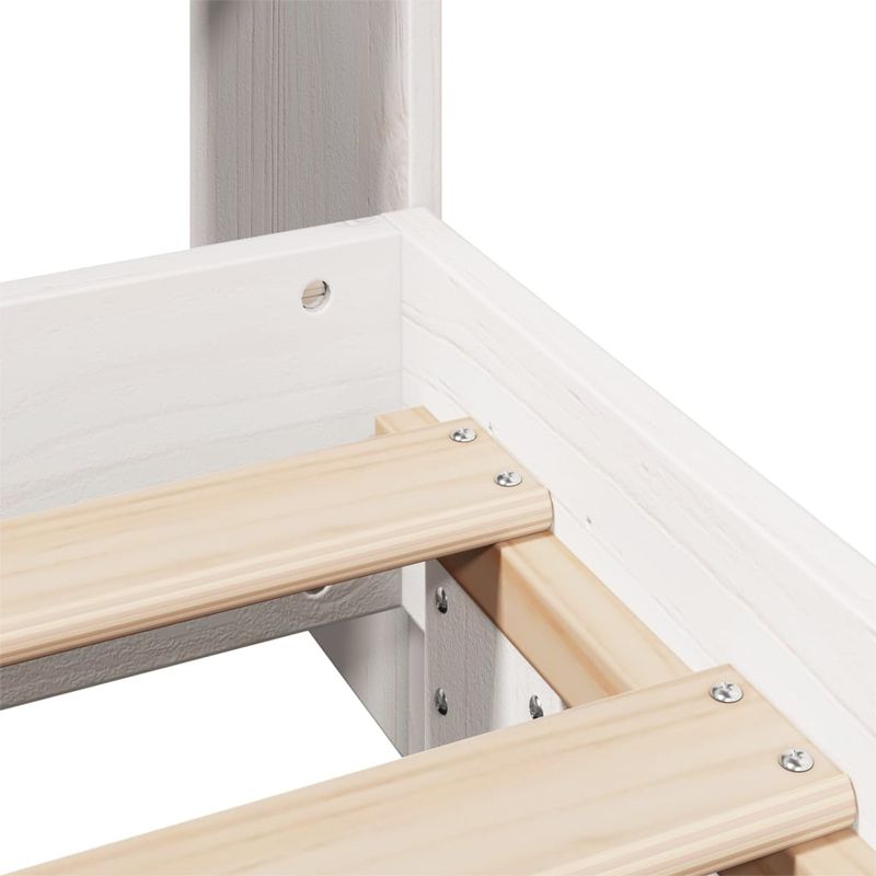 Casa si Gradina - Mobilier - Paturi si accesorii - Paturi - Cadru de pat fara saltea, alb, 75x190 cm, lemn masiv de pin - Infinity.ro