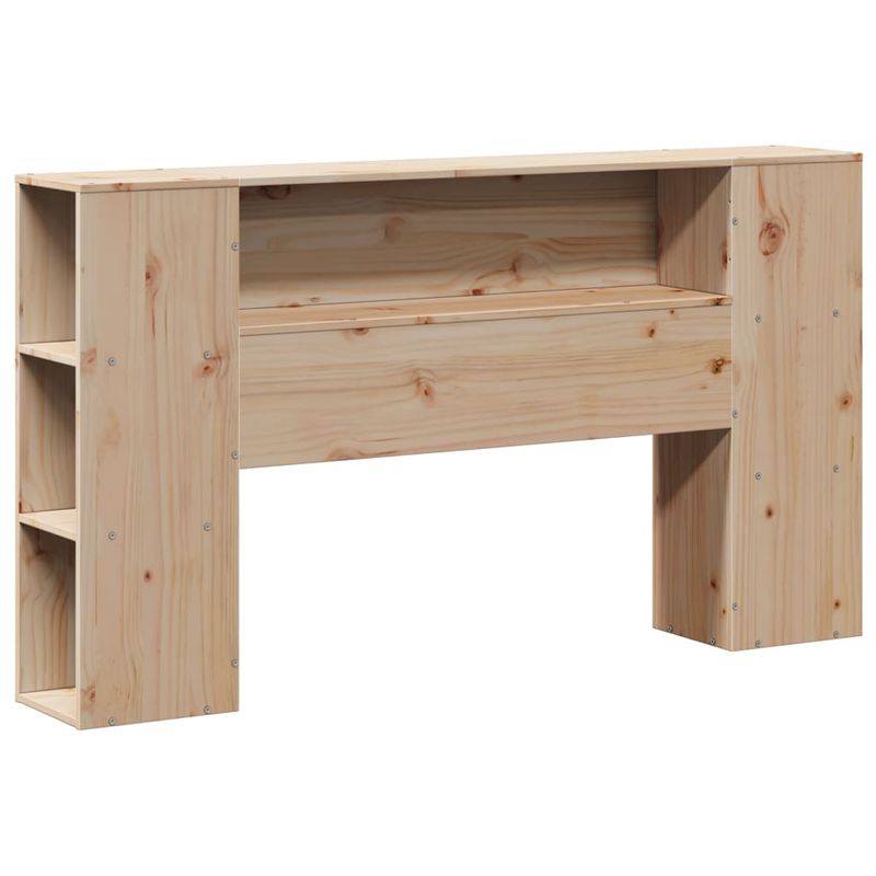 Casa si Gradina - Mobilier - Paturi si accesorii - Paturi - Pat cu biblioteca fara saltea, 140x190 cm, lemn masiv de pin - Infinity.ro