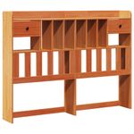 Casa si Gradina - Mobilier - Paturi si accesorii - Paturi - Pat cu biblioteca fara saltea maro 140x200 cm lemn masiv de pin - Infinity.ro