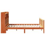 Casa si Gradina - Mobilier - Paturi si accesorii - Paturi - Pat cu biblioteca fara saltea maro 140x200 cm lemn masiv de pin - Infinity.ro