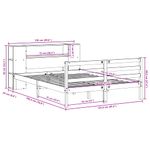Casa si Gradina - Mobilier - Paturi si accesorii - Paturi - Pat cu biblioteca fara saltea, 120x190 cm, lemn masiv de pin - Infinity.ro