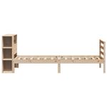 Casa si Gradina - Mobilier - Paturi si accesorii - Paturi - Pat cu biblioteca fara saltea, 75x190 cm, lemn masiv de pin - Infinity.ro