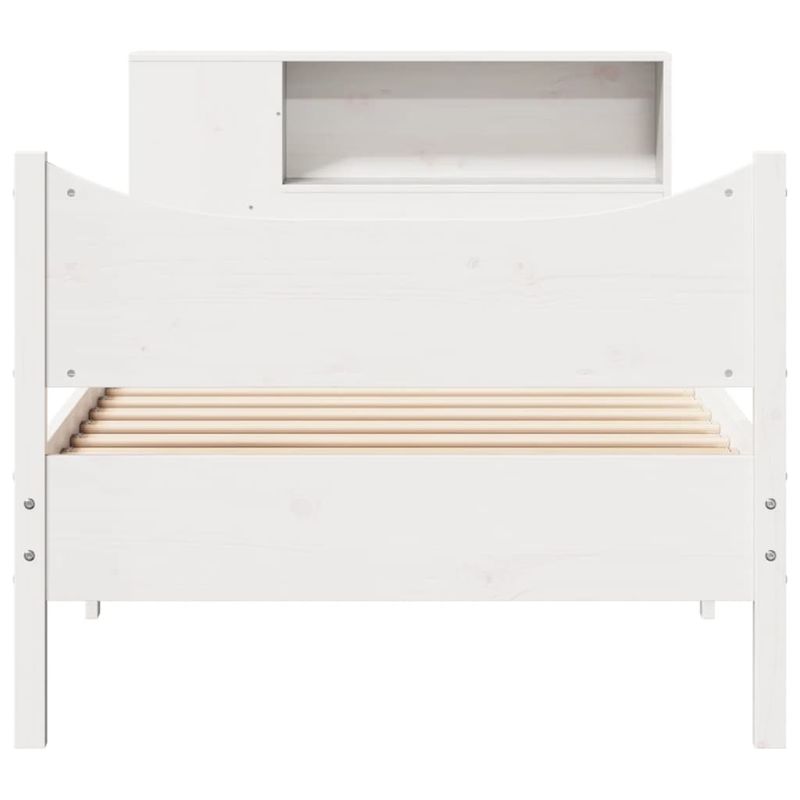 Casa si Gradina - Mobilier - Paturi si accesorii - Paturi - Cadru de pat fara saltea, alb, 75x190 cm, lemn masiv de pin - Infinity.ro