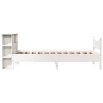 Casa si Gradina - Mobilier - Paturi si accesorii - Paturi - Cadru de pat fara saltea, alb, 75x190 cm, lemn masiv de pin - Infinity.ro
