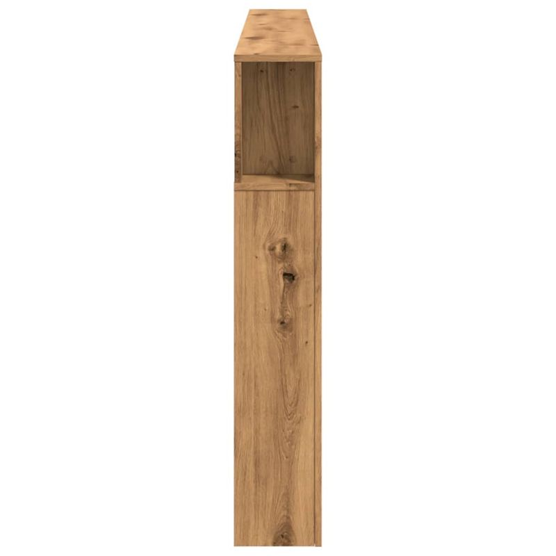 Casa si Gradina - Mobilier - Paturi si accesorii - Accesorii paturi - Tablie de pat cu LED, stejar artizanal, 220x18,5x103,5 cm, lemn - Infinity.ro