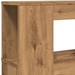 Casa si Gradina - Mobilier - Paturi si accesorii - Accesorii paturi - Tablie de pat cu LED, stejar artizanal, 220x18,5x103,5 cm, lemn - Infinity.ro