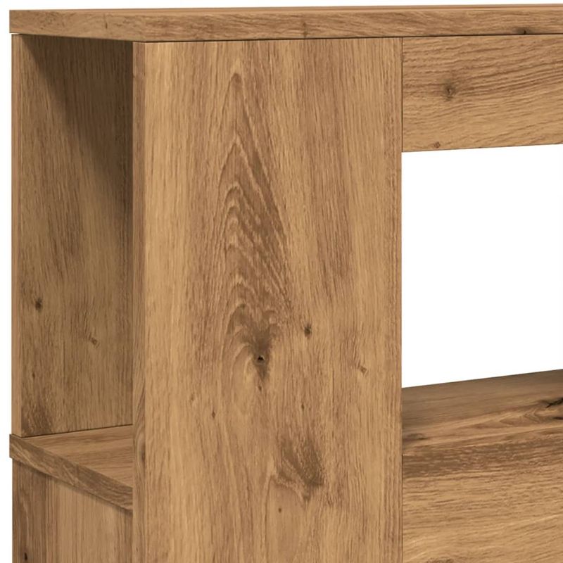 Casa si Gradina - Mobilier - Paturi si accesorii - Accesorii paturi - Tablie de pat cu LED, stejar artizanal, 220x18,5x103,5 cm, lemn - Infinity.ro