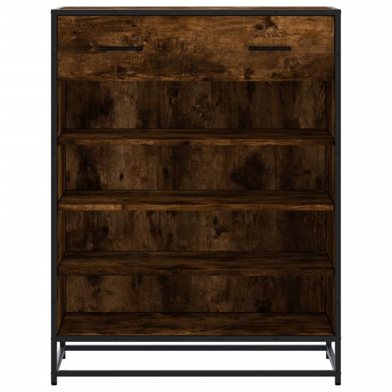 Casa si Gradina - Mobilier - Organizare si depozitare - Organizator incaltaminte - Pantofar, stejar fumuriu, 75x38x97,5 cm, lemn prelucrat/metal - Infinity.ro
