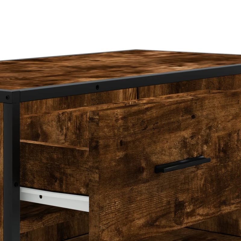 Casa si Gradina - Mobilier - Organizare si depozitare - Organizator incaltaminte - Pantofar, stejar fumuriu, 75x38x97,5 cm, lemn prelucrat/metal - Infinity.ro