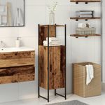 Casa si Gradina - Mobilier - Mobilier baie - Corpuri baie - Dulap pentru baie, lemn vechi, 33x33x120,5 cm, lemn prelucrat - Infinity.ro