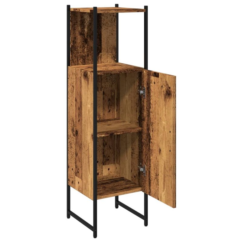 Casa si Gradina - Mobilier - Mobilier baie - Corpuri baie - Dulap pentru baie, lemn vechi, 33x33x120,5 cm, lemn prelucrat - Infinity.ro