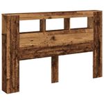Casa si Gradina - Mobilier - Paturi si accesorii - Accesorii paturi - Tablie pat cu LED lemn vechi 160x18,5x103,5 cm lemn prelucrat - Infinity.ro
