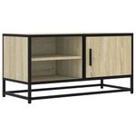 Casa si Gradina - Mobilier - Comode si corpuri - Comode - Dulap TV, stejar sonoma, 80x34,5x40 cm, lemn prelucrat si metal - Infinity.ro