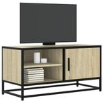 Casa si Gradina - Mobilier - Comode si corpuri - Comode - Dulap TV, stejar sonoma, 80x34,5x40 cm, lemn prelucrat si metal - Infinity.ro
