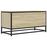 Casa si Gradina - Mobilier - Comode si corpuri - Comode - Dulap TV, stejar sonoma, 80x34,5x40 cm, lemn prelucrat si metal - Infinity.ro