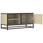Casa si Gradina - Mobilier - Comode si corpuri - Comode - Dulap TV, stejar sonoma, 80x34,5x40 cm, lemn prelucrat si metal - Infinity.ro