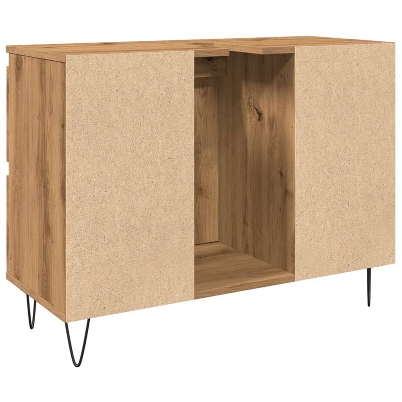 Casa si Gradina - Mobilier - Mobilier baie - Comode baie - Dulap pentru baie stejar artizanal, 80x33x60 cm, lemn prelucrat - Infinity.ro