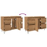 Casa si Gradina - Mobilier - Mobilier baie - Comode baie - Dulap pentru baie stejar artizanal, 80x33x60 cm, lemn prelucrat - Infinity.ro