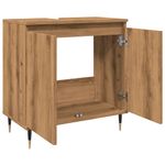 Casa si Gradina - Mobilier - Mobilier baie - Comode baie - Dulap de baie, stejar artizanal, 58x33x60 cm, lemn prelucrat - Infinity.ro