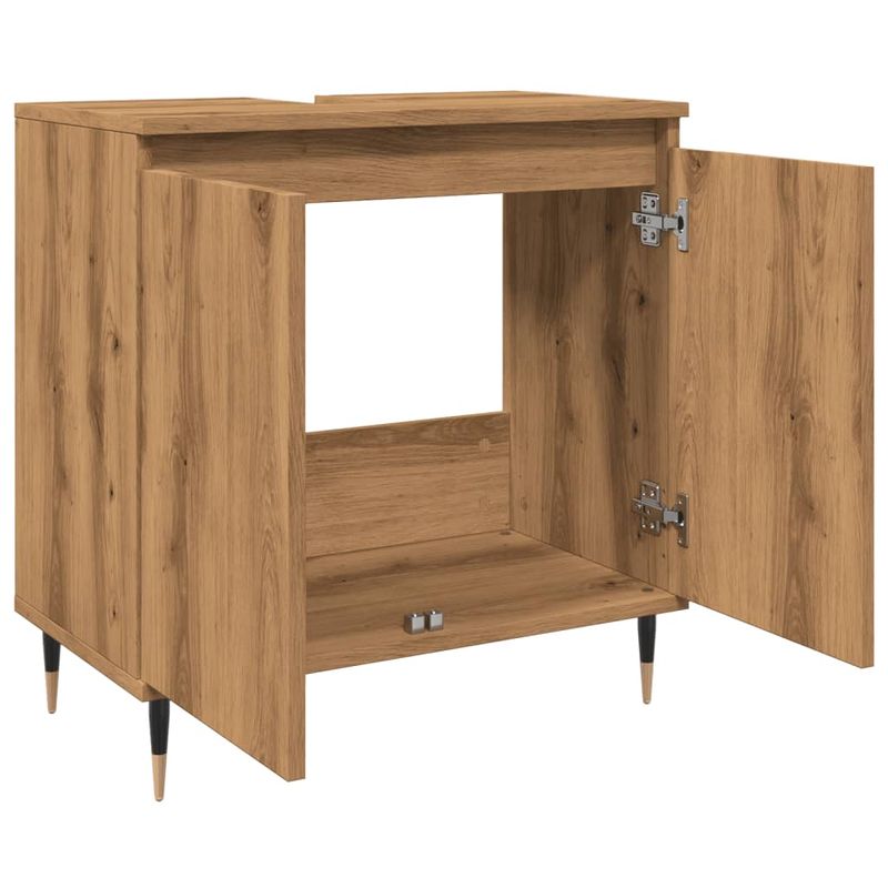 Casa si Gradina - Mobilier - Mobilier baie - Comode baie - Dulap de baie, stejar artizanal, 58x33x60 cm, lemn prelucrat - Infinity.ro