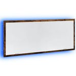 Casa si Gradina - Mobilier - Mobilier baie - Oglinzi baie - Oglinda de baie LED stejar fumuriu 100x8,5x37 cm lemn prelucrat - Infinity.ro