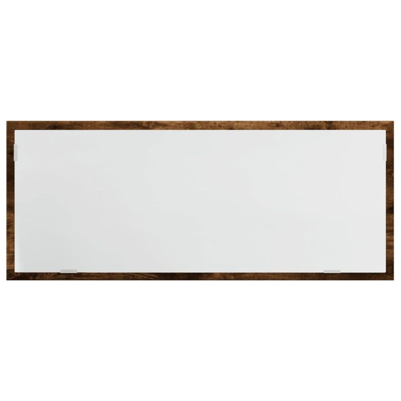 Casa si Gradina - Mobilier - Mobilier baie - Oglinzi baie - Oglinda de baie LED stejar fumuriu 100x8,5x37 cm lemn prelucrat - Infinity.ro