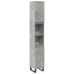 Casa si Gradina - Mobilier - Mobilier baie - Corpuri baie - Dulap de baie, gri beton, 30x30x190 cm, lemn prelucrat - Infinity.ro