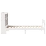 Casa si Gradina - Mobilier - Paturi si accesorii - Paturi - Pat cu biblioteca fara saltea, alb, 75x190 cm, lemn masiv pin - Infinity.ro