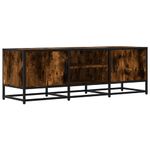 Casa si Gradina - Mobilier - Comode si corpuri - Comode - Dulap TV stejar fumuriu, 120x35x41 cm lemn prelucrat si metal - Infinity.ro