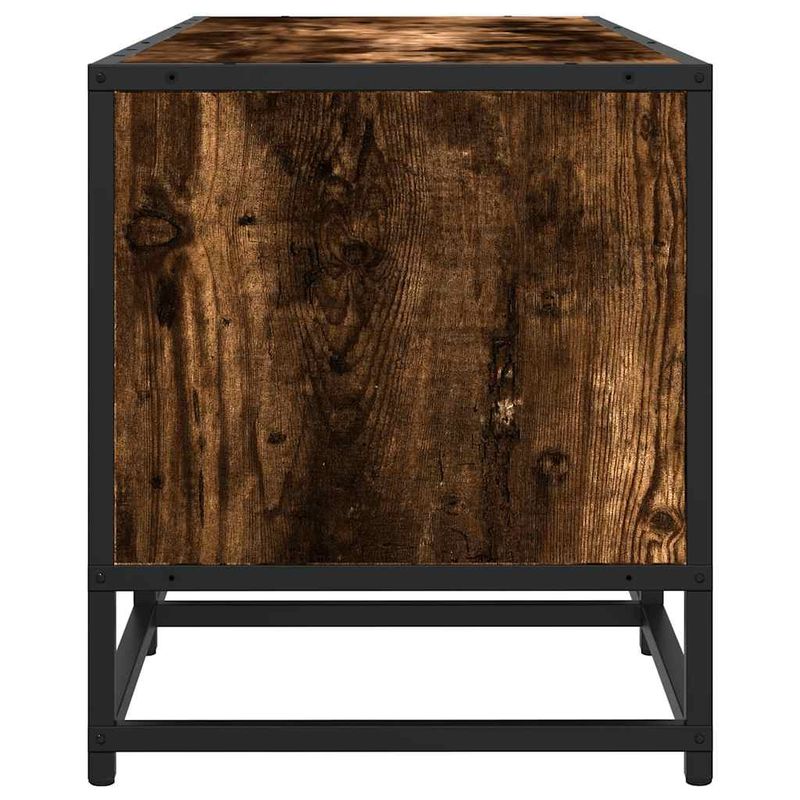 Casa si Gradina - Mobilier - Comode si corpuri - Comode - Dulap TV stejar fumuriu, 120x35x41 cm lemn prelucrat si metal - Infinity.ro