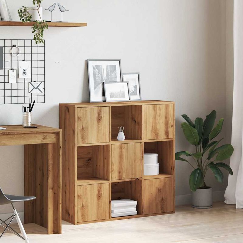 Casa si Gradina - Mobilier - Biblioteci si rafturi - Biblioteci - Biblioteca, stejar artizanal, 90x28x90 cm, lemn prelucrat - Infinity.ro