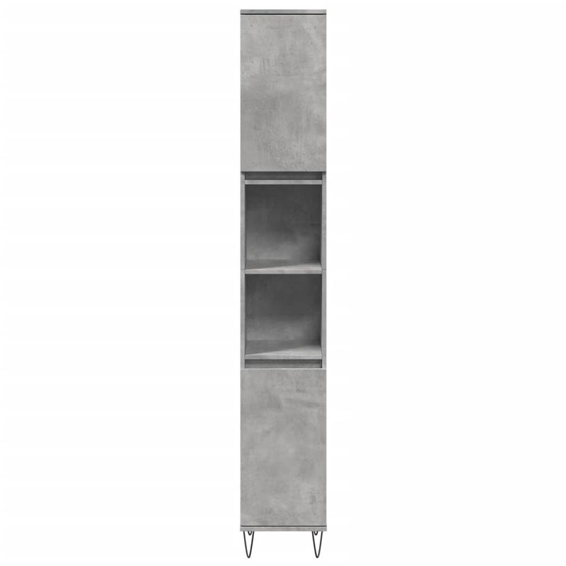 Casa si Gradina - Mobilier - Mobilier baie - Comode baie - Dulap de baie, gri beton, 30x30x190 cm, lemn prelucrat - Infinity.ro