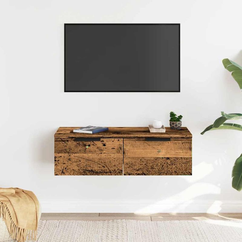 Casa si Gradina - Mobilier - Biblioteci si rafturi - Rafturi - Dulap de perete, lemn vechi, 68x30x20 cm, lemn compozit - Infinity.ro