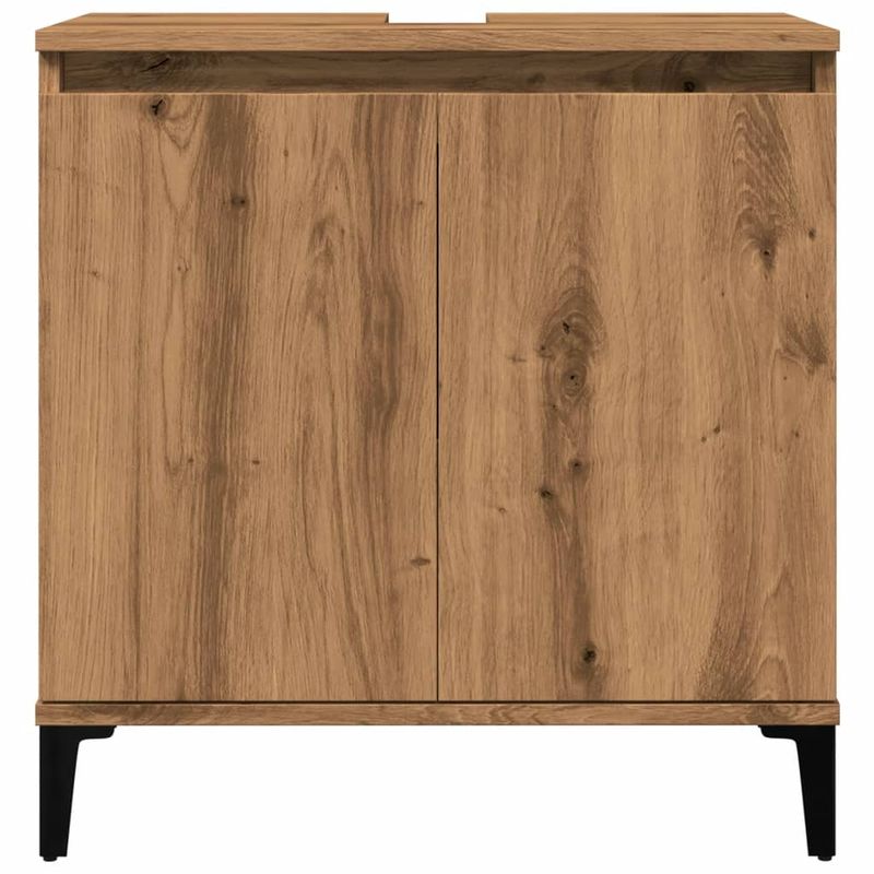 Casa si Gradina - Mobilier - Mobilier baie - Comode baie - Dulap de chiuveta, stejar artizanal, 58x33x60 cm lemn prelucrat - Infinity.ro