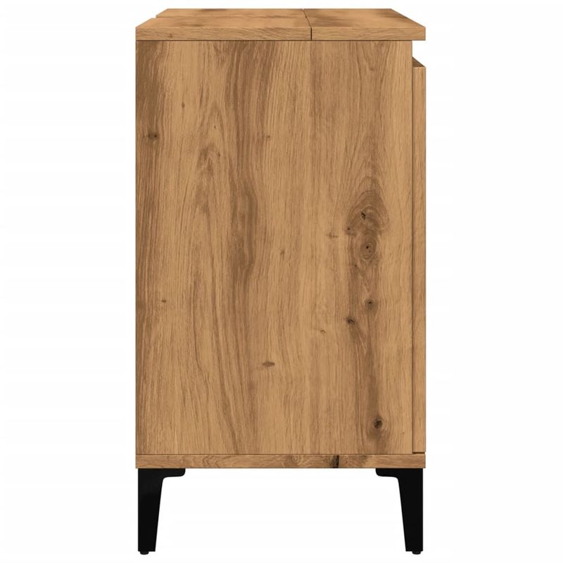 Casa si Gradina - Mobilier - Mobilier baie - Comode baie - Dulap de chiuveta, stejar artizanal, 58x33x60 cm lemn prelucrat - Infinity.ro