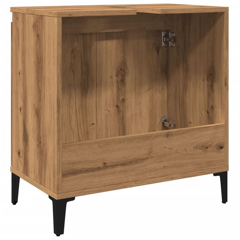 Casa si Gradina - Mobilier - Mobilier baie - Comode baie - Dulap de chiuveta, stejar artizanal, 58x33x60 cm lemn prelucrat - Infinity.ro