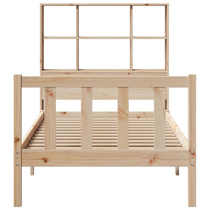 Casa si Gradina - Mobilier - Paturi si accesorii - Paturi - Pat cu biblioteca fara saltea, 90x200 cm, lemn masiv pin - Infinity.ro