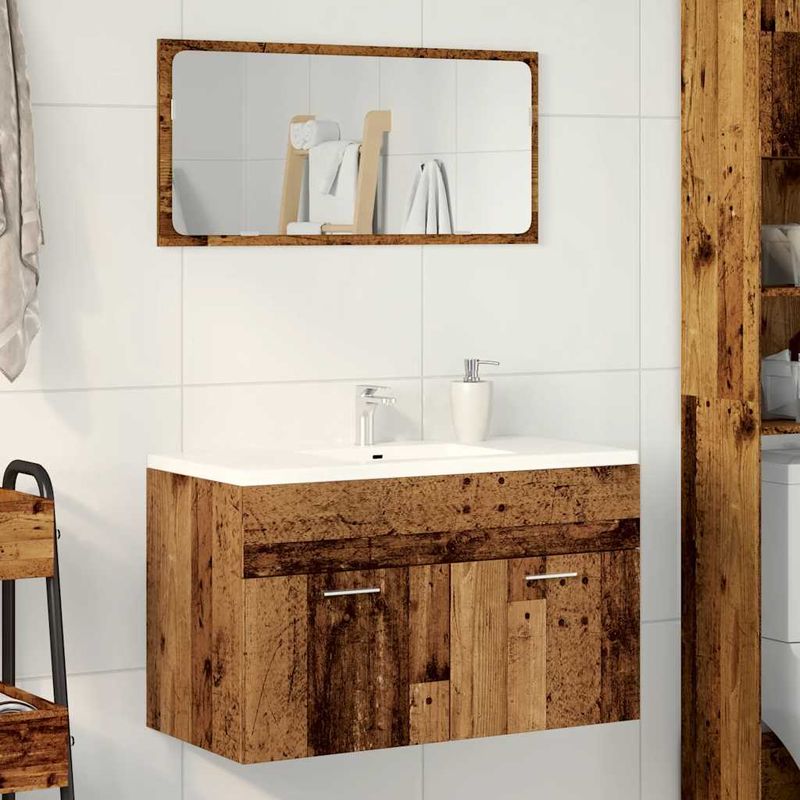 Casa si Gradina - Mobilier - Mobilier baie - Comode baie - Dulap chiuveta baie, lemn vechi, 80x38,5x46 cm, lemn prelucrat - Infinity.ro