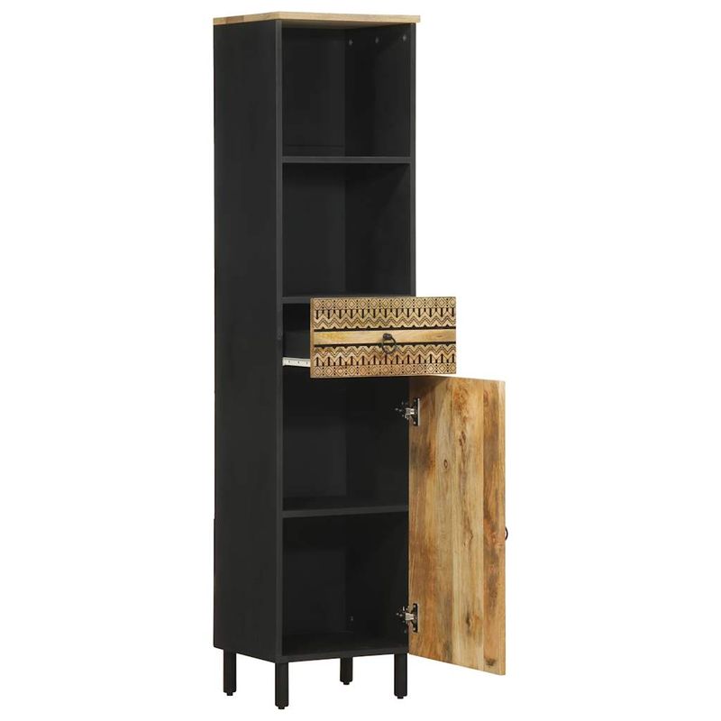 Casa si Gradina - Mobilier - Mobilier baie - Comode baie - Dulap de baie, 38x33,5x160 cm, lemn masiv de mango - Infinity.ro