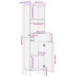 Casa si Gradina - Mobilier - Mobilier baie - Comode baie - Dulap de baie, 38x33,5x160 cm, lemn masiv de mango - Infinity.ro