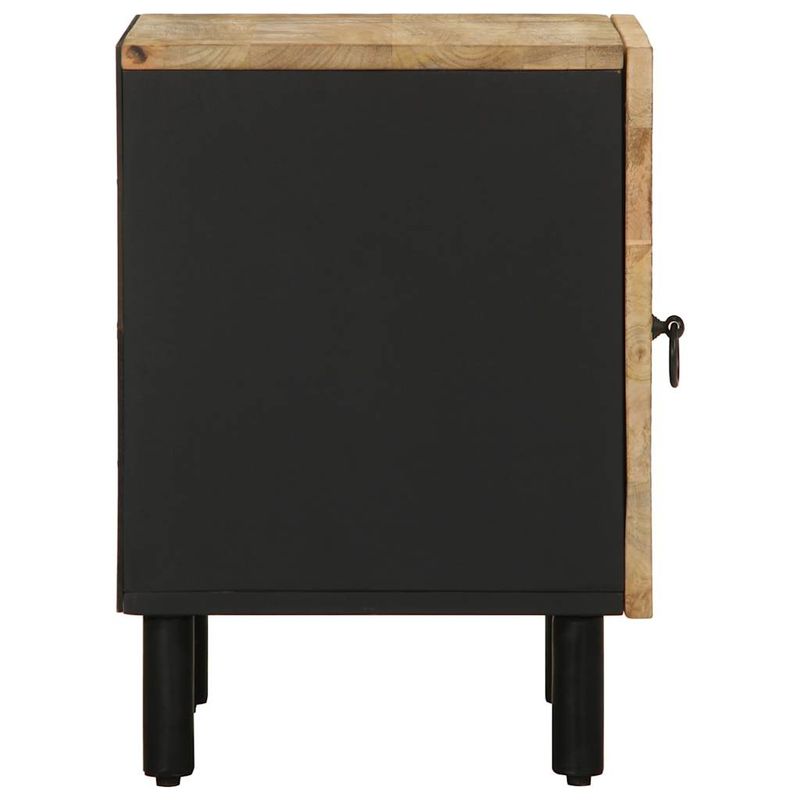 Casa si Gradina - Mobilier - Comode si corpuri - Noptiere - Noptiere, 2 buc., negru, 40x33,5x46 cm, lemn masiv mango brut - Infinity.ro