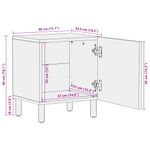 Casa si Gradina - Mobilier - Comode si corpuri - Noptiere - Noptiere, 2 buc., negru, 40x33,5x46 cm, lemn masiv mango brut - Infinity.ro