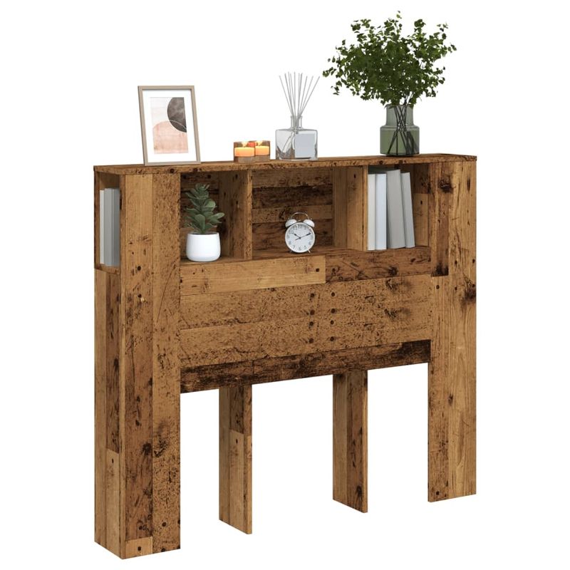 Casa si Gradina - Mobilier - Dulapuri si sifoniere - Dulapuri - Tablie pat cu dulap, lemn vechi 120x19x104,5 cm lemn prelucrat - Infinity.ro
