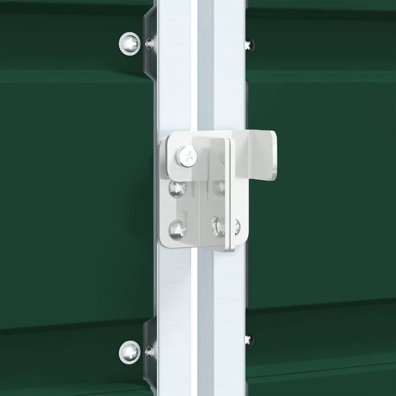 Casa si Gradina - Gradina si terasa - Mobilier exterior - Dulapuri si lazi depozitare exterior - Depozit pubele cu roti triple, verde, 216x81x115 cm, otel - Infinity.ro